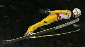Sebastian Colloredo atleta italiano di salto con gli sci impegnato nella coppa del mondo 2016/2017