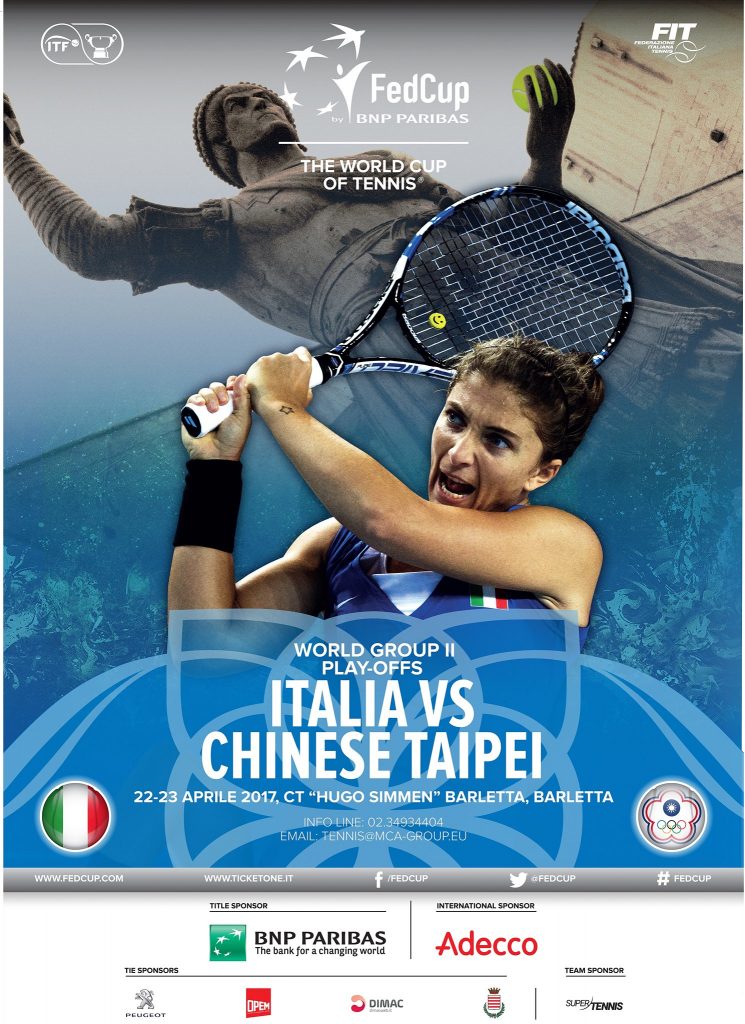 Tennis, Fed Cup 2017: Italia - Cina Taipei