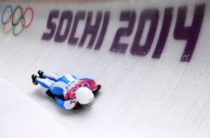 Maurizio Oioli in gara alle Olimpiadi invernali di Sochi 2014 - skeleton italia