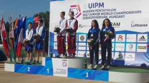 pentathlon mondiali junior 2017 argento staffetta femminile italia con aurora tognetti e elena micheli