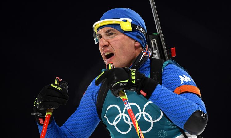 Domin Windisch, 28 anni, medaglia d'oro a PyeongChang sullo sprint 10 km di biathlon maschile