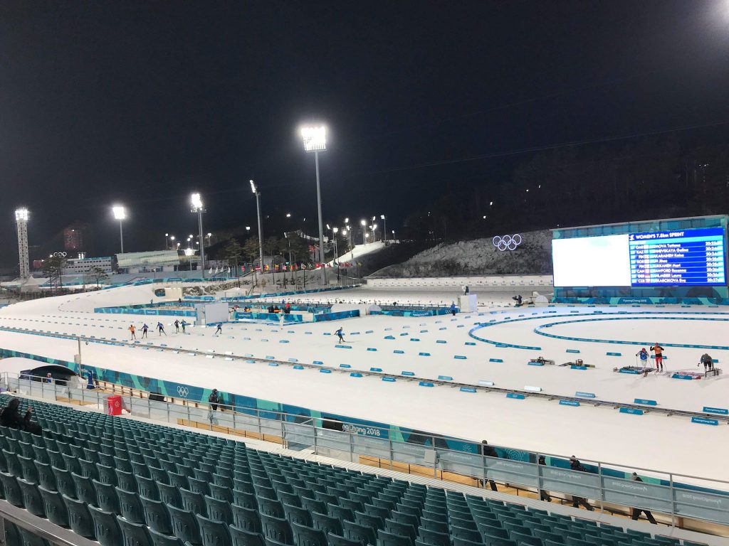 Olimpiadi invernali 2018: l'impianto del biathlon ad Alpensia