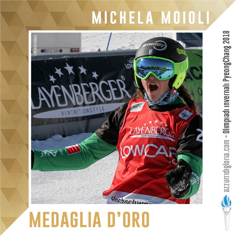 Michela Moioli conquidta la medaglia d'oro ai Giochi Olimpici invernali 2018!