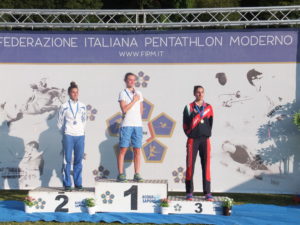 pentathlon campionato italiano assoluto 2018 podio femminile irene prampolini alice sotero elena micheli italia pentathlon moderno modern pentathlon italy