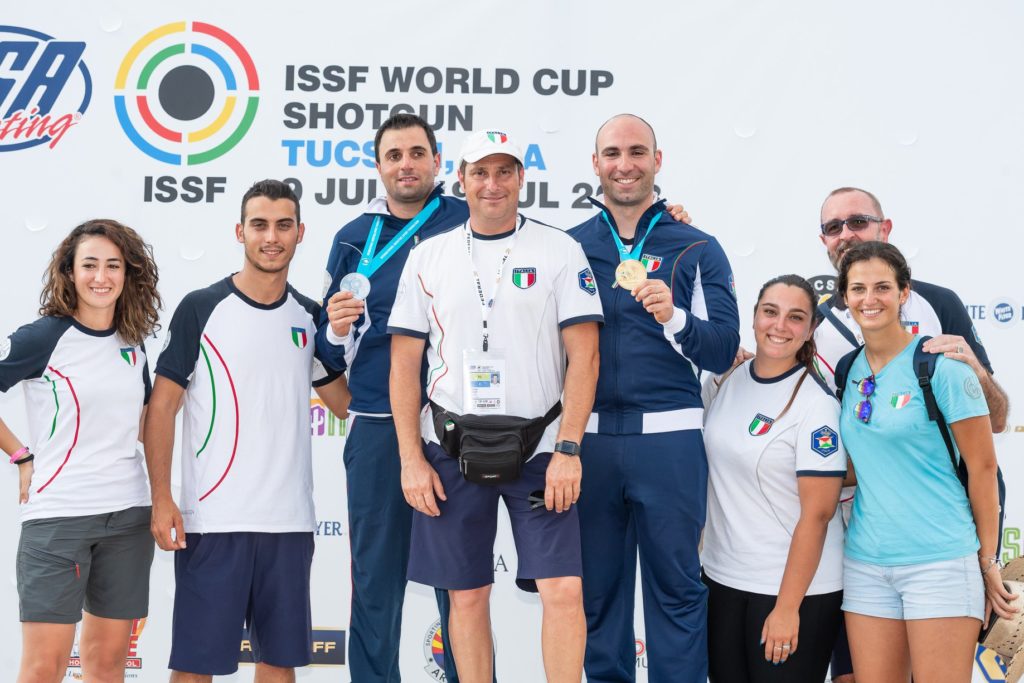 Tiro a volo, Coppa del mondo 2018 a Tucson: trionfo Italia nel trap maschile con l'oro di Simone Lorenzo Prosperi e l'argento di Erminio Frasca.