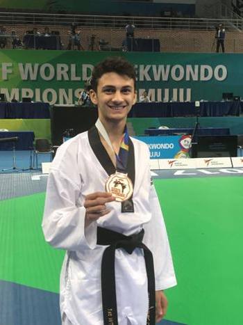 taekwondo mondiali 2019 manchester vito dell'aquila muju 2017 bronzo bronze medal third place terzo posto world championships campionati mondiali 