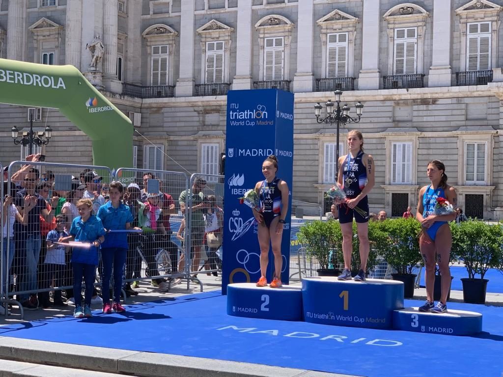 triathlon coppa del mondo 2019 madrid angelica olmo bronzo italia italy triathlon world cup bronze terzo posto podio podium distanza sprint