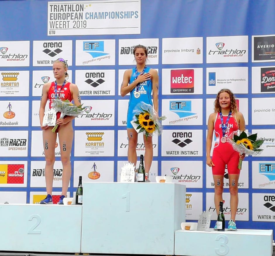 triathlon europei 2019 weert beatrice mallozzi oro junior italia italy european championships golden medal juniores campionessa europea campionessa continentale junior european junior champion prima
