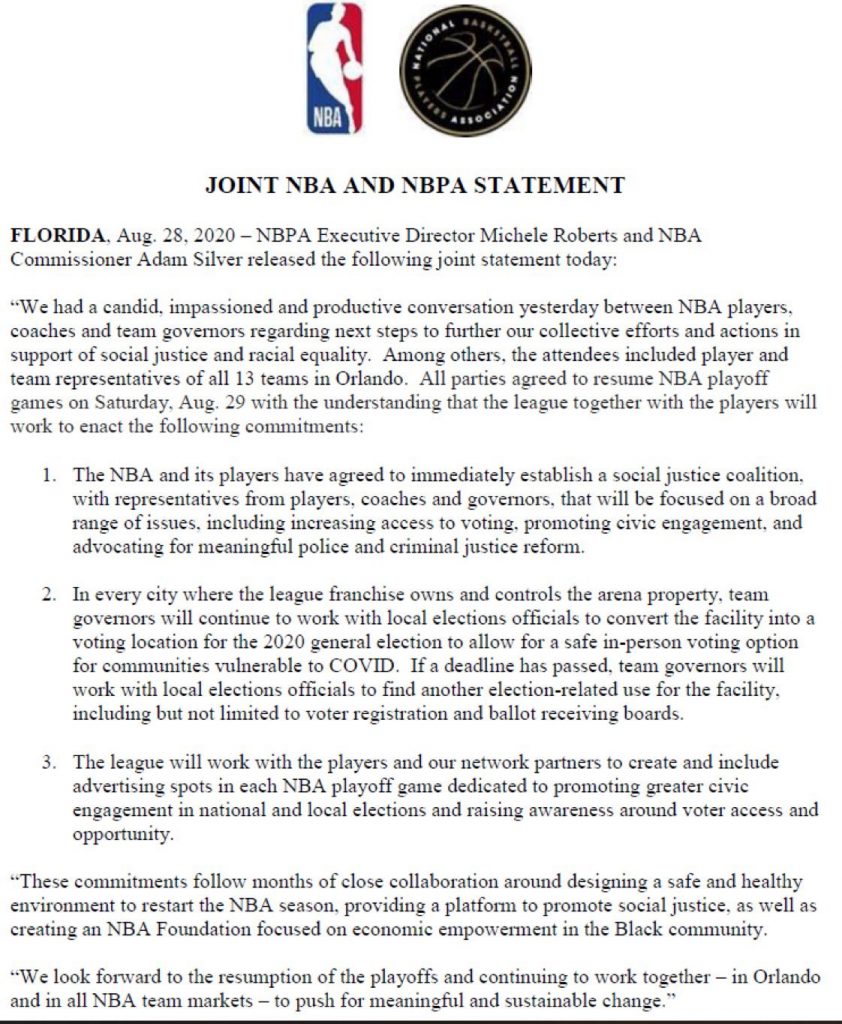 Il testo dell'accordo tra NBA e NBPA